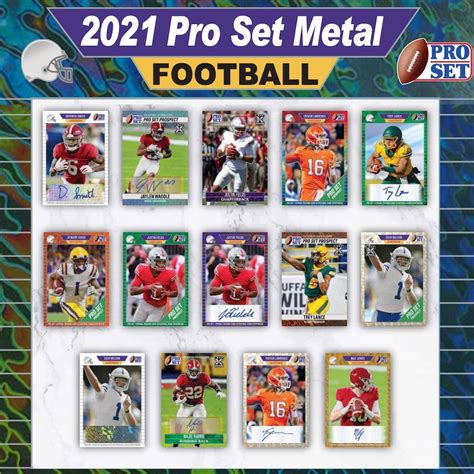 2021 pro set metal football cards